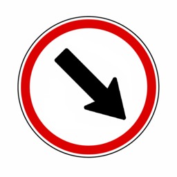 دائیں رہیں - Regulatory Signs Traffic Sign in Pakistan